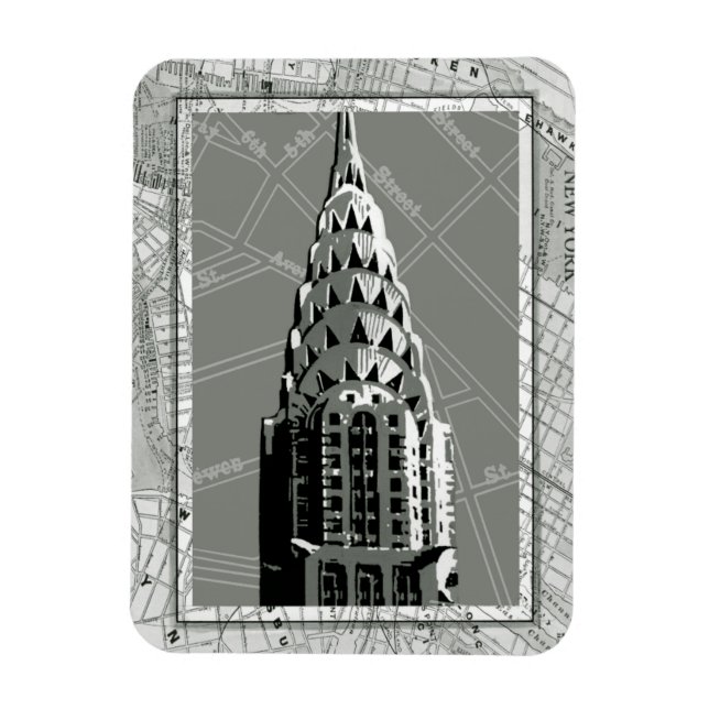 Streets of New York with Empire State Building Magnet (Vertical)