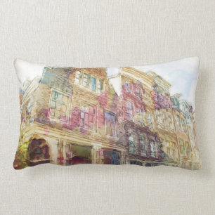Streets of Old Amsterdam Lumbar Cushion