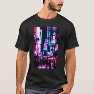 Streets of Tokyo Japan Night Scene With Lights - V T-Shirt