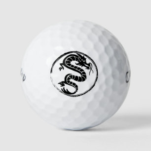Streetwear Black Dragon tattoo on Golf Balls