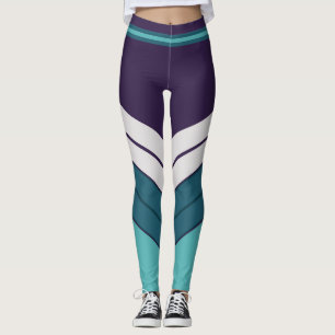 Streetwear Colour Block Leggings – Purple, Lavende