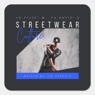 Streetwear Culture Urban Dance Style Square Sticker