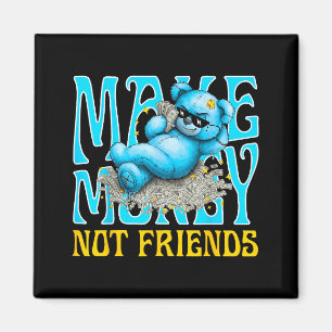 Streetwear Retro Matching Gamma Blue Funny Make Mo Magnet