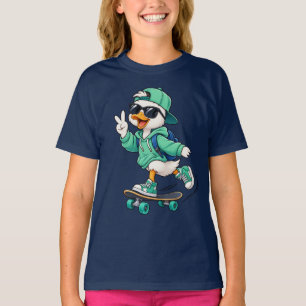 Streetwear Skater Duck Graphic Tee – Trendy Urban
