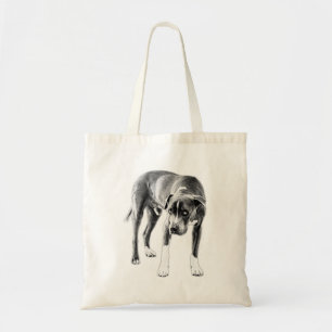 Streetwise Monochrome Dog—Pitbull Mix Tote Bag
