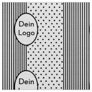 Streifen Punkte Medaillon für eigenes Logo Initial Fabric