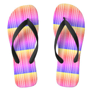 Streifenmuster regenbogenfarben thongs