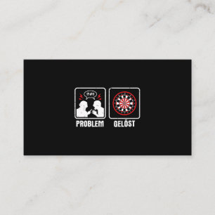 Streit Darts Problem Solved Dart Player Woman Man  Business Card