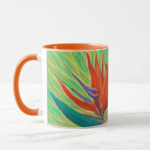 Strelitzia Bird of Paradise Tropical Flower Art Mug