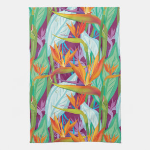 Strelitzia Pattern Tea Towel