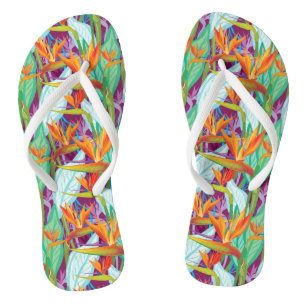 Strelitzia Pattern Thongs