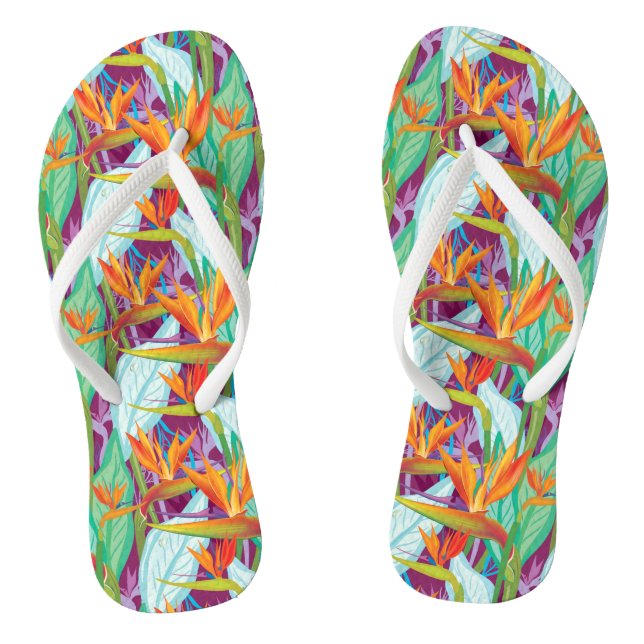 Strelitzia Pattern Thongs (Footbed)