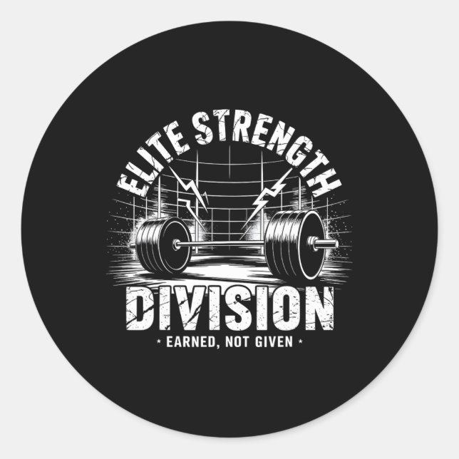 Strenght Division Deadlift Club Gym Weightlifting  Classic Round Sticker (Front)