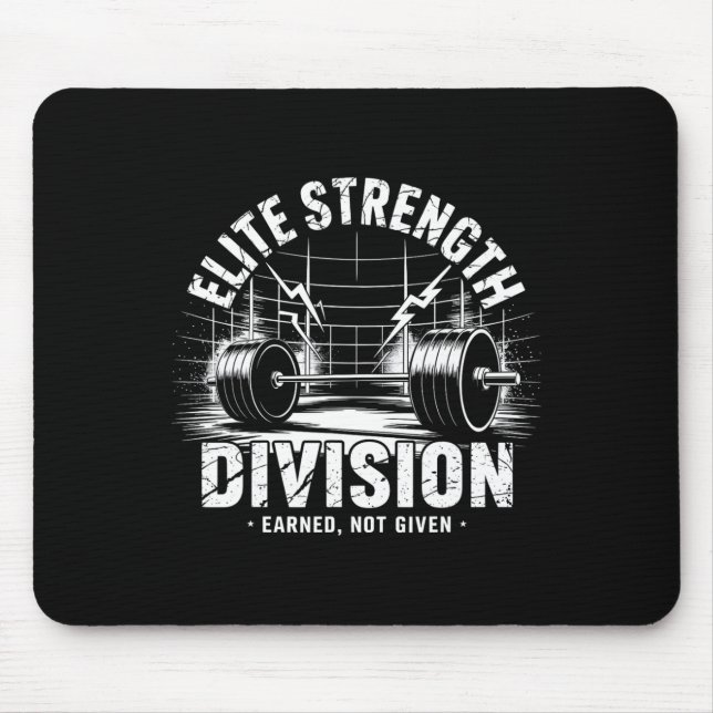 Strenght Division Deadlift Club Gym Weightlifting  Mouse Pad (Front)