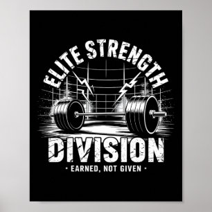 Strenght Division Deadlift Club Gym Weightlifting  Poster