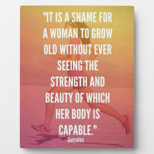 Strength and Beauty - Women's Running Workout Plaque