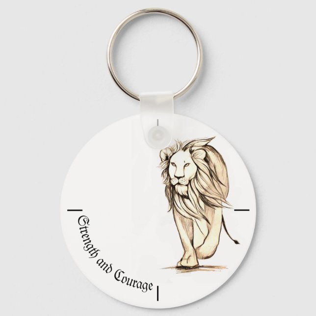 Strength and Courage Key Ring (Front)
