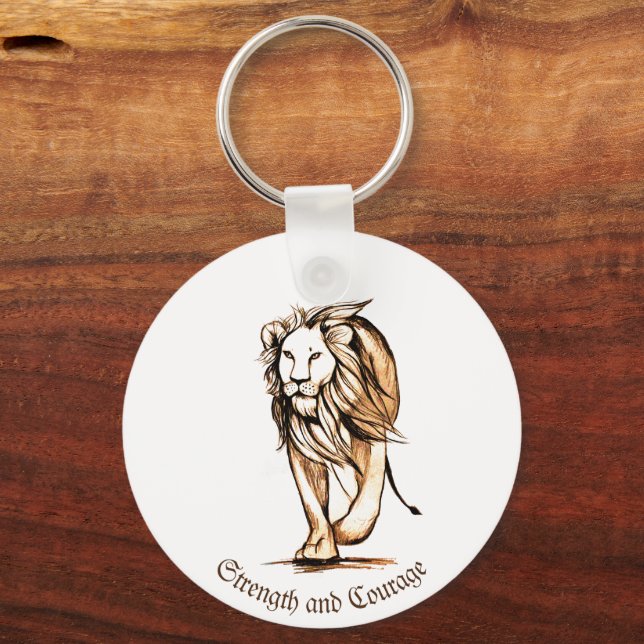 Strength and Courage Key Ring (Back)