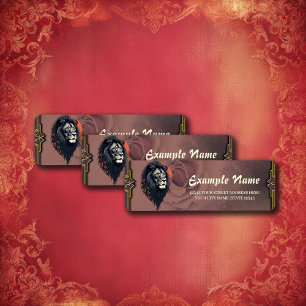 Strength and delicacy united, a black lion return address label