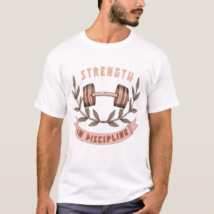 Strength and Discipline Gym Workout T-Shirt