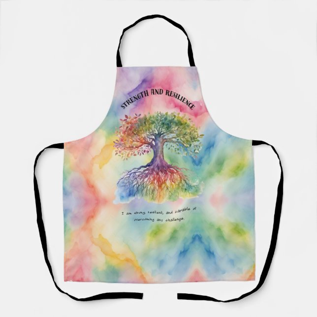 Strength and Resilience Positive Affirmation Apron (Front)