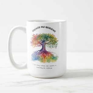 Strength and Resilience Positive Affirmation Card Coffee Mug