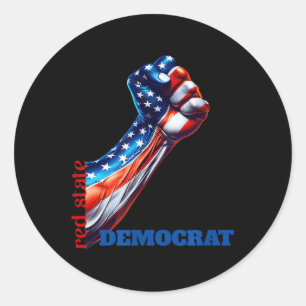 Strength And Unity Red State Democrat Anti-trump  Classic Round Sticker