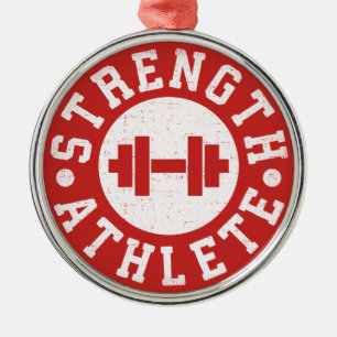 Strength Athlete Metal Tree Decoration