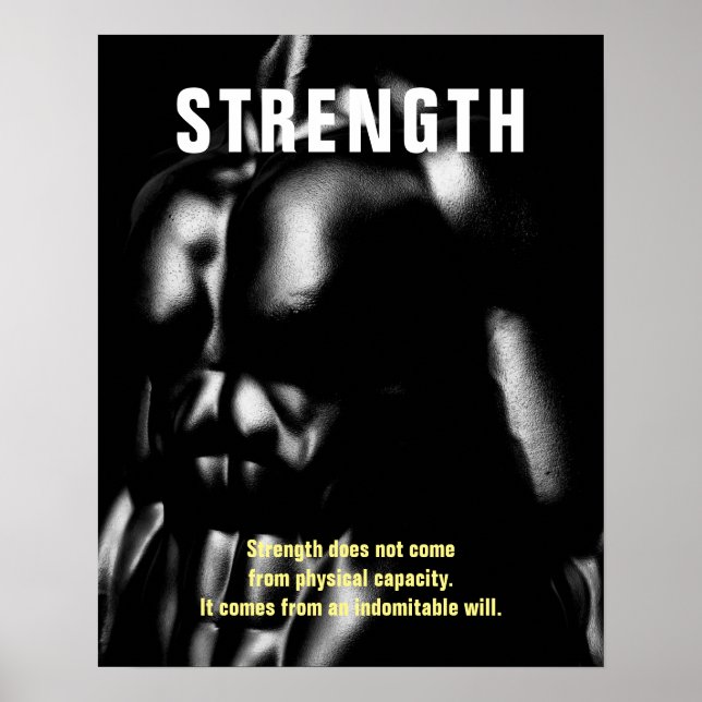 Strength Bodybuilding Training Motivational Poster (Front)