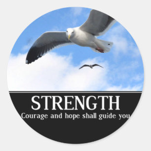 Strength_ Classic Round Sticker