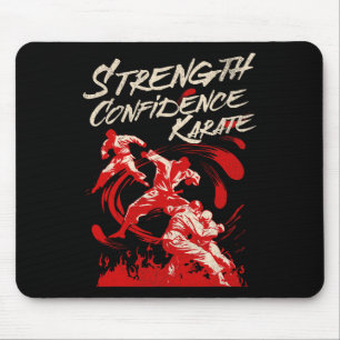 Strength Confidence Karate Fighting Spirit Martial Mouse Pad
