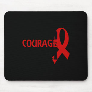 Strength Courage Faith Blood Cancer Heart Disease Mouse Pad