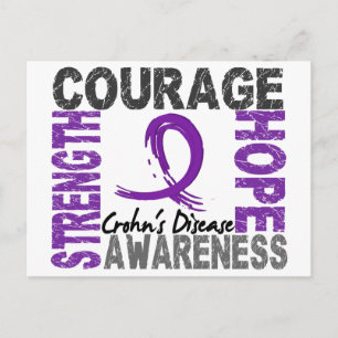 Strength Courage Hope Crohn's Disease Postcard