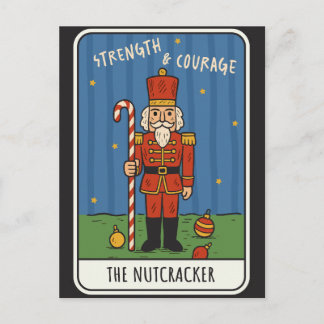 Strength & Courage Nutcracker Soldier Christmas Holiday Postcard