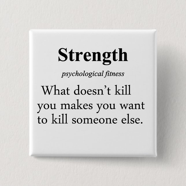 Strength Definition 15 Cm Square Badge (Front)