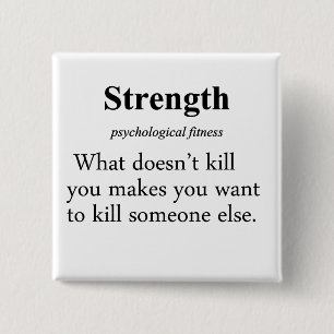 Strength Definition 15 Cm Square Badge