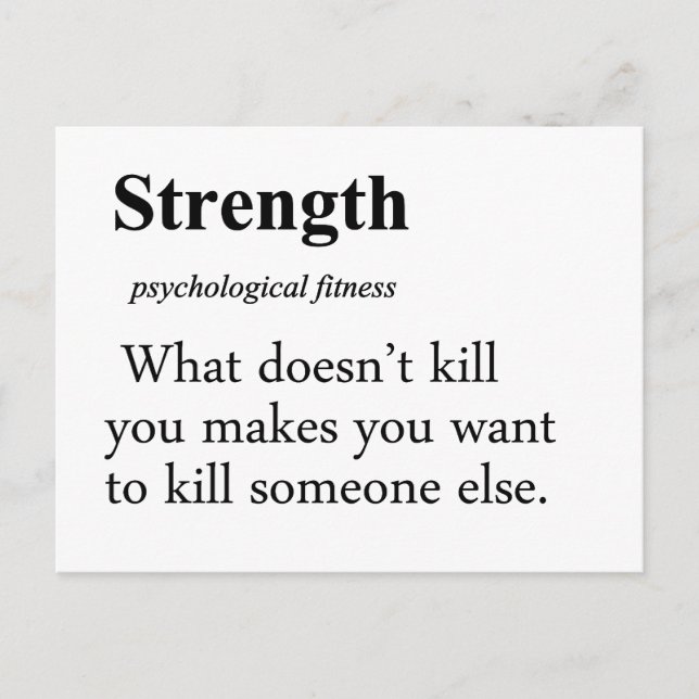 Strength Definition Postcard (Front)
