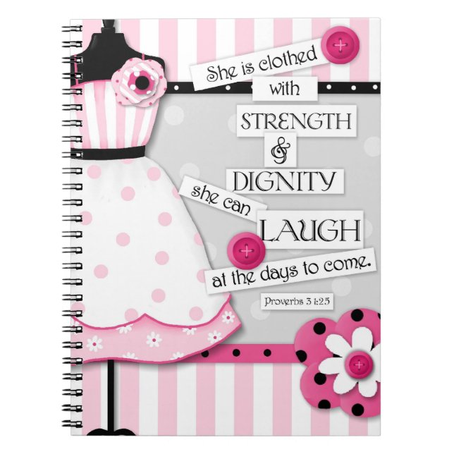 "Strength & Dignity" Inspirational Journal (Front)