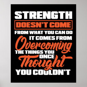Strength Doesn't come From What You Can Do It Come Poster