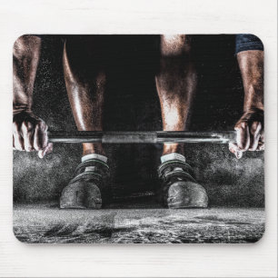 Strength Fitness Weightlifting Barbell Gym Mouse Pad