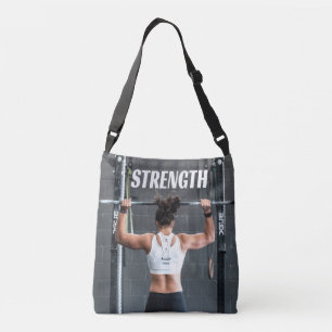 Strength Fittness Women Muscle Worout Motivational Crossbody Bag