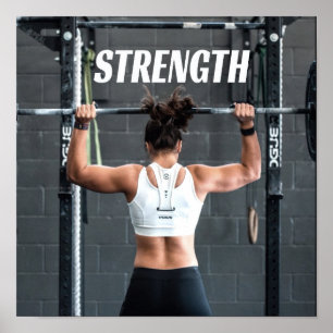 Strength Fittness Women Muscle Worout Motivational Poster