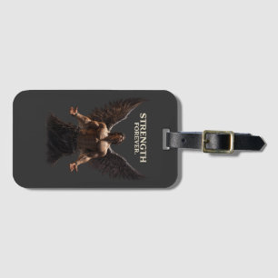 Strength Forever Dark Angel Design – Motivational  Luggage Tag