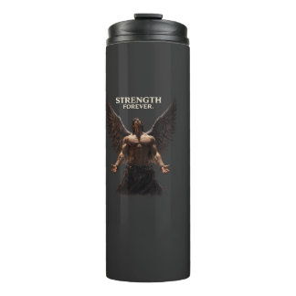 Strength Forever Dark Angel Design – Motivational  Thermal Tumbler