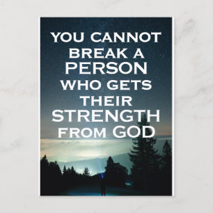 Strength From God Postcard