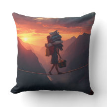 Strength in Motion: Divorce Journey Pillow