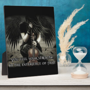 "Strength In Pain" Angel Plaque