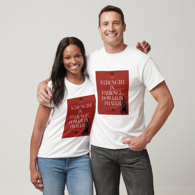 Strength in Patience, Power in Prayer- Psalm 91:4 T-Shirt (Unisex)