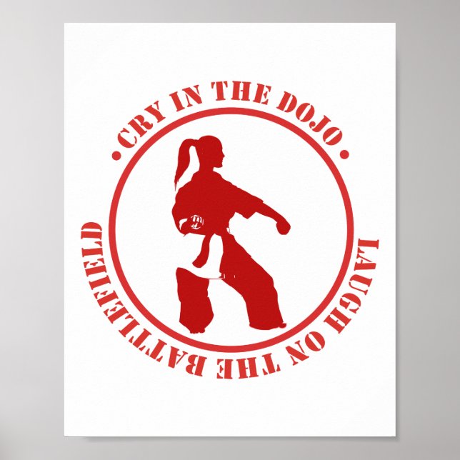 Strength in Serenity: Karate Motivation Poster (Front)