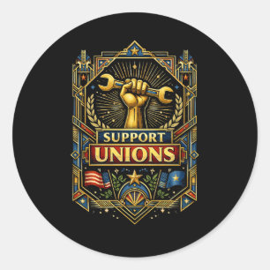Strength in Solidarity Classic Round Sticker